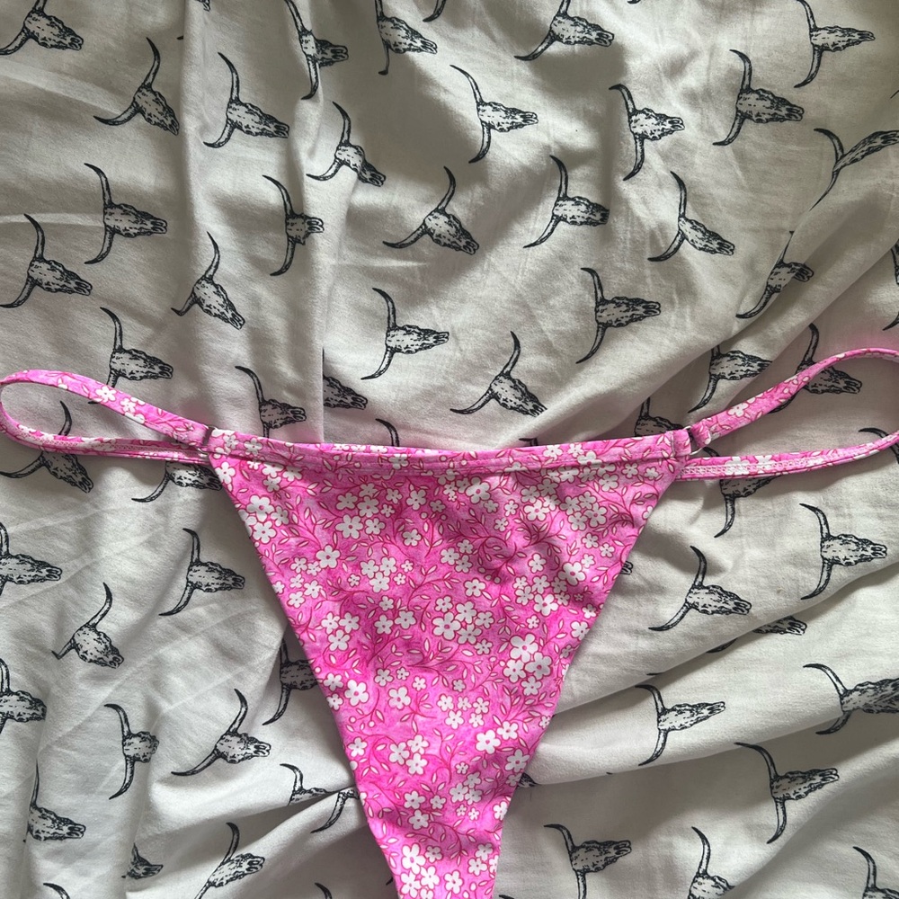 Floral Pink Bikini Bottom